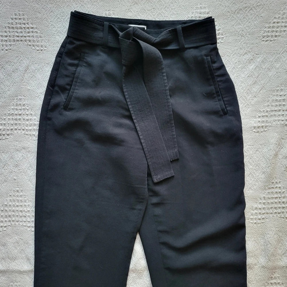 Wilfred tie-front High-waisted Business/Office Removeable Belted Trouser Pant - Picture 4 of 10